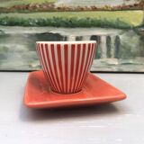 4 vintage ceramic coffee mugs edited by lbvyr circa