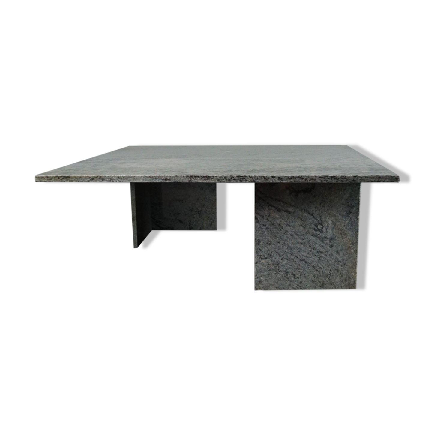 Modern mid-century granite coffee table