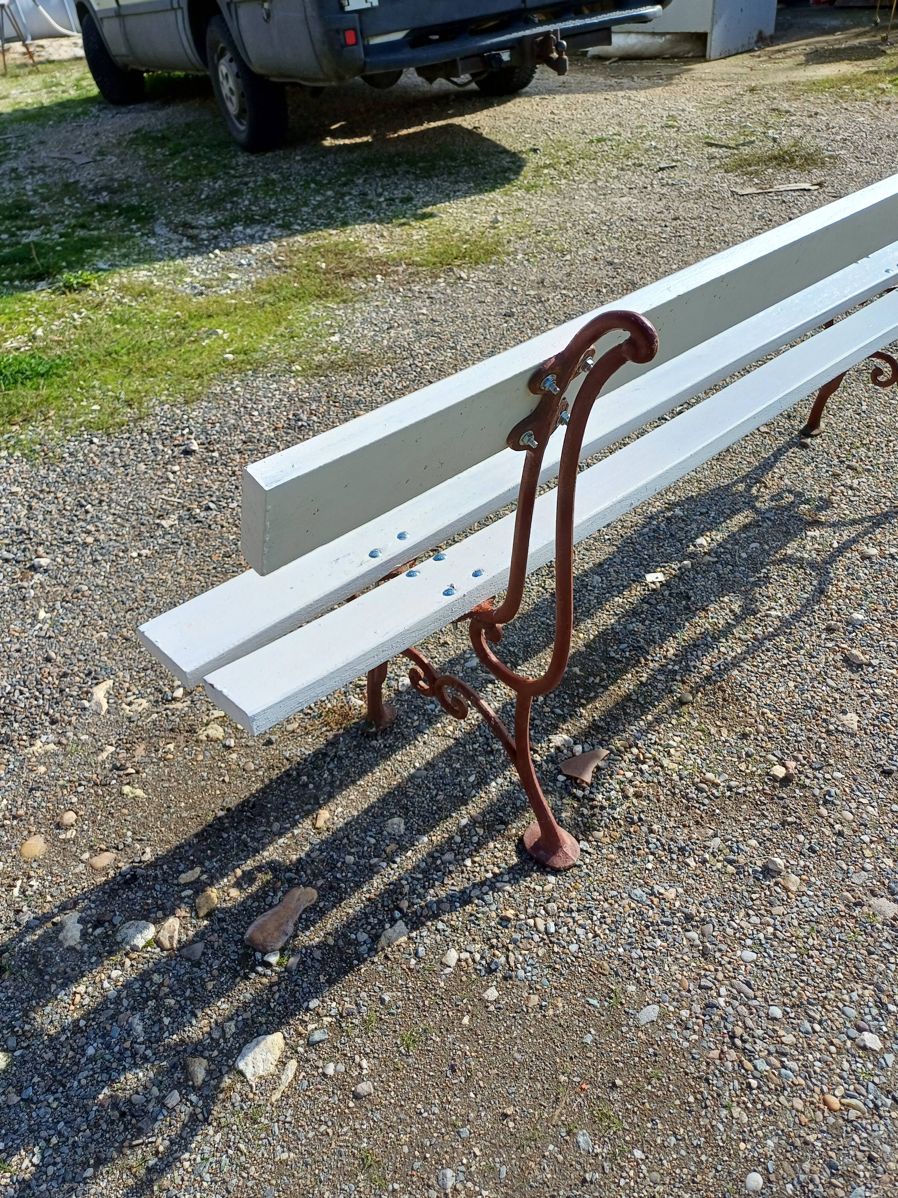 Cast iron and wood garden bench, 1900