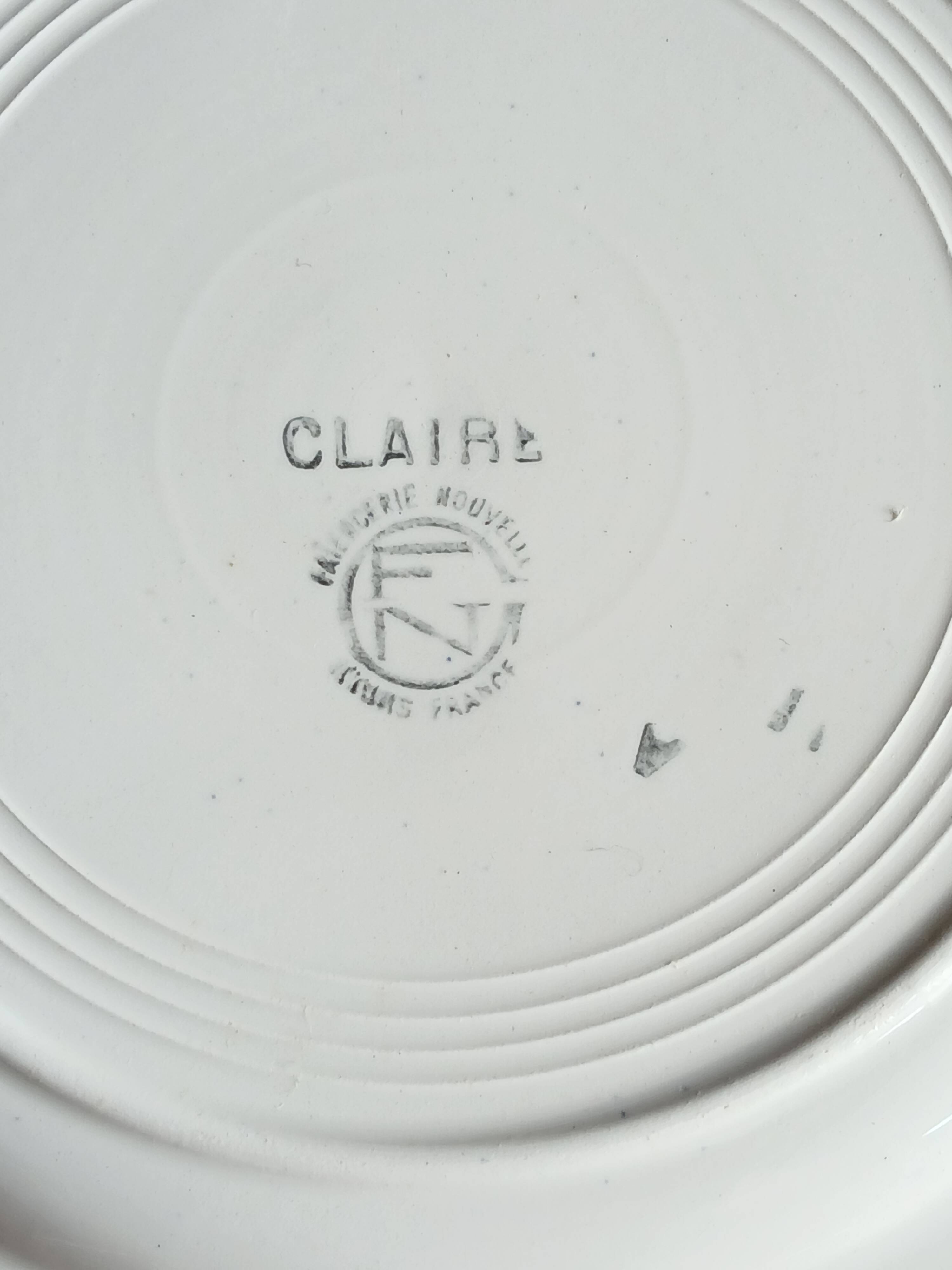 Six antique dinner plates