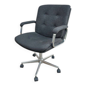 Fauteuil pivotant en - noir chrome