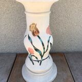 Former Ceramic Pot Door Decor Flowers Enamelled H52cm Vintage