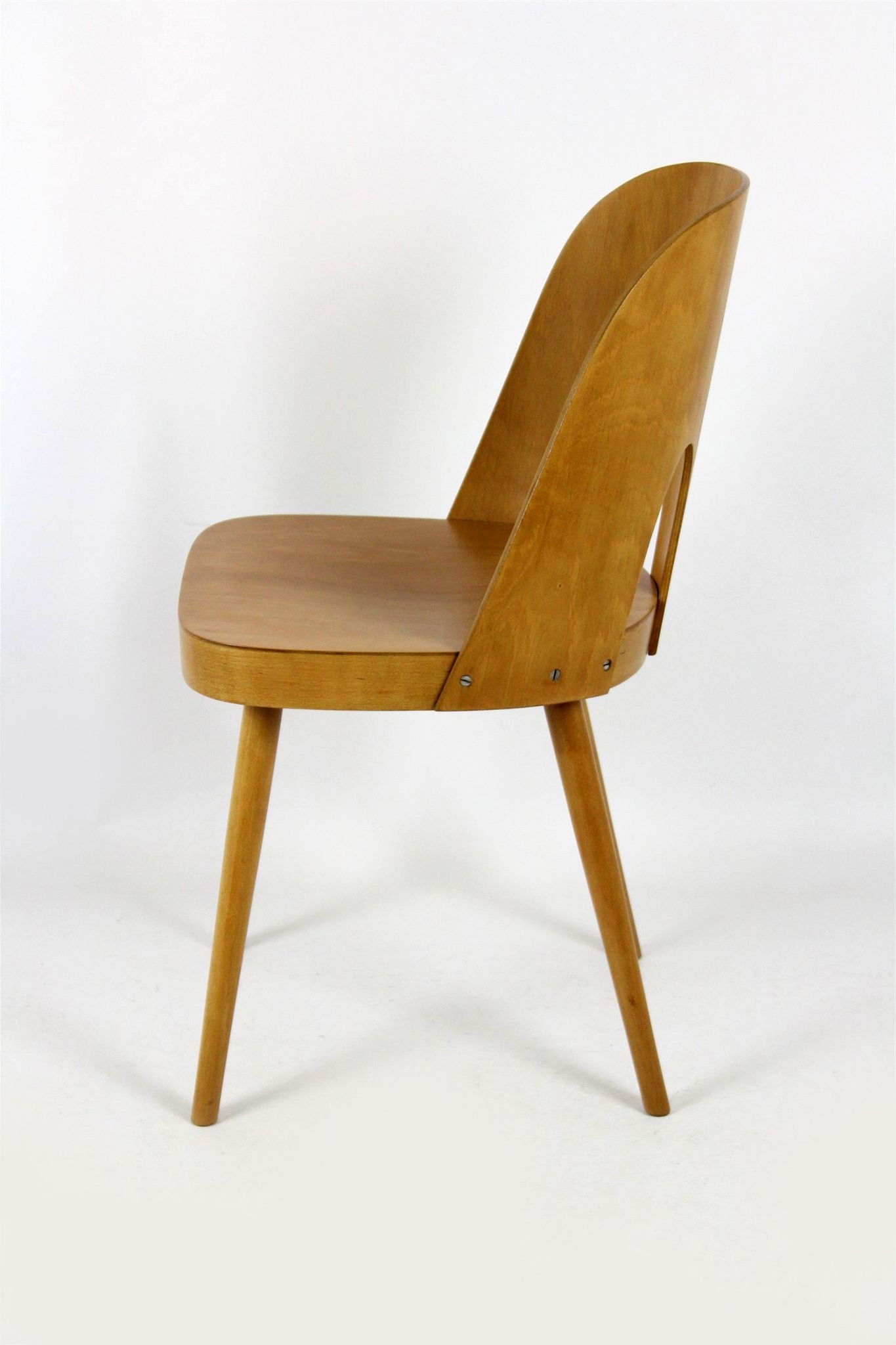 Wooden chairs by oswald haerdtl for ton (thonet), 1960s, set of 4