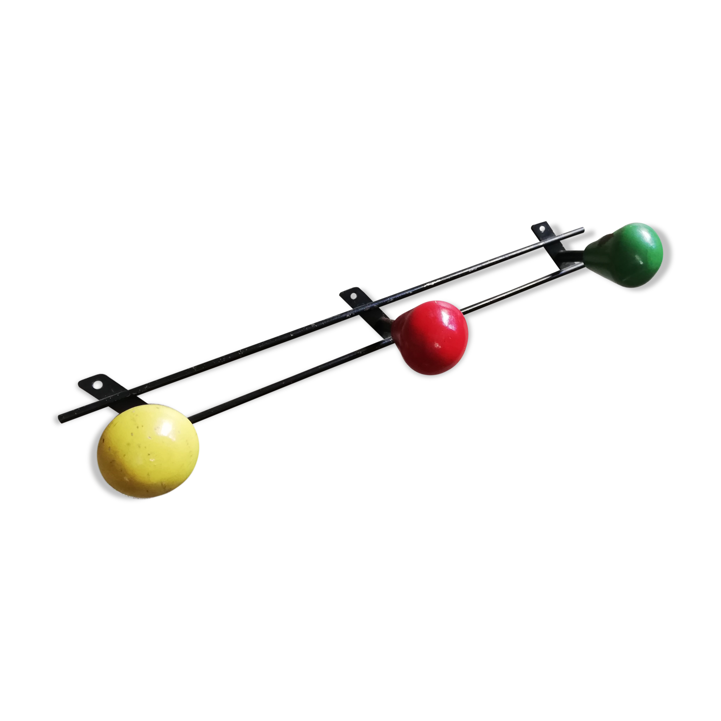 Coat racks steel 3 wood balls