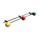 Coat racks steel 3 wood balls