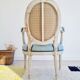 Louis XVI medallion armchair renovated velvet
