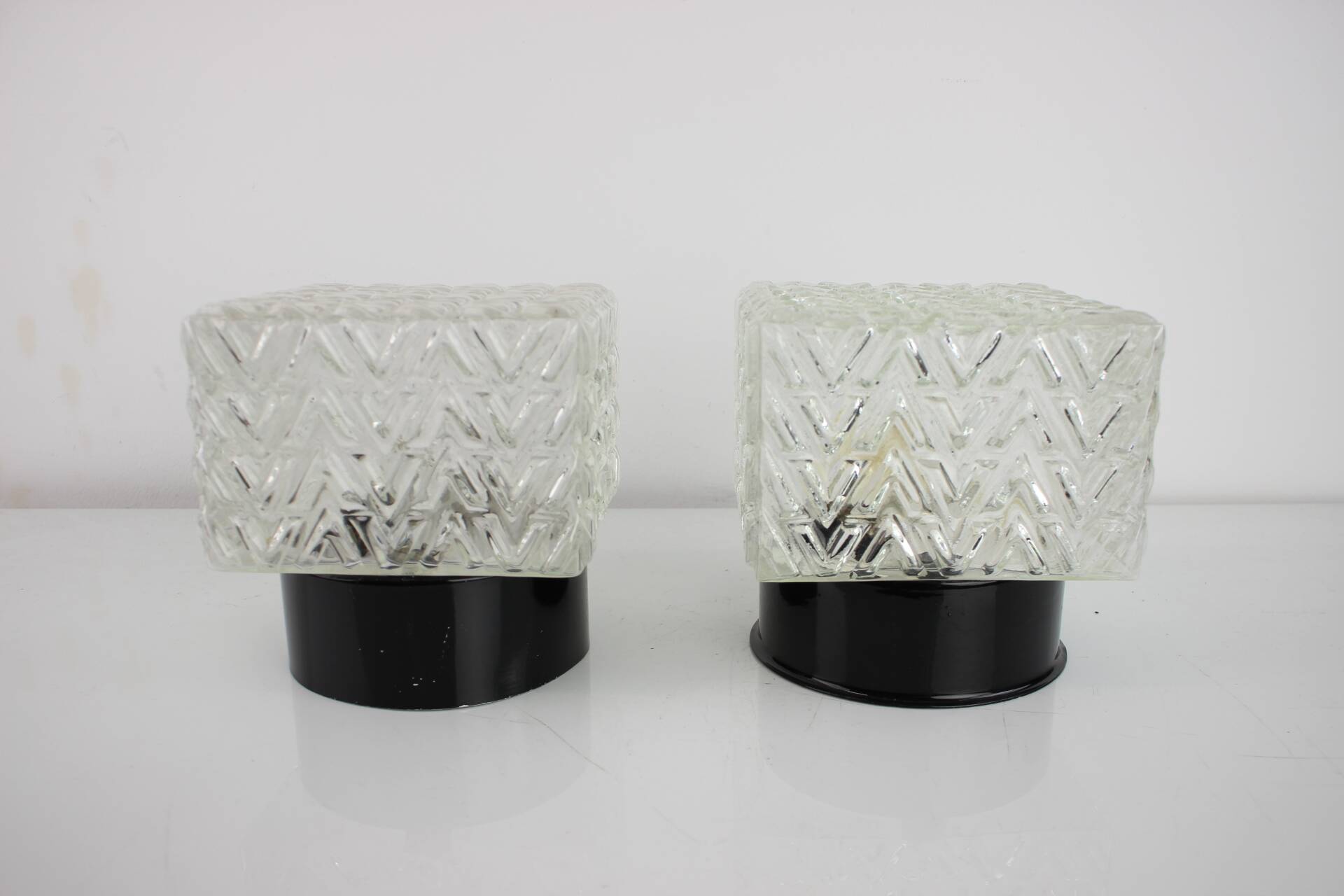 Pair of Mid-Century Wall or Sconces Lamps by Valasske Mezirici, 1960's