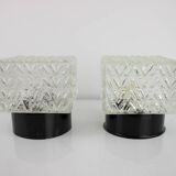Pair of Mid-Century Wall or Sconces Lamps by Valasske Mezirici, 1960's