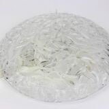 Large round frosted glass ceiling light, Kaiser, Germany, 1970s