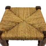 Vintage stool side table design brutalist design 60's oak