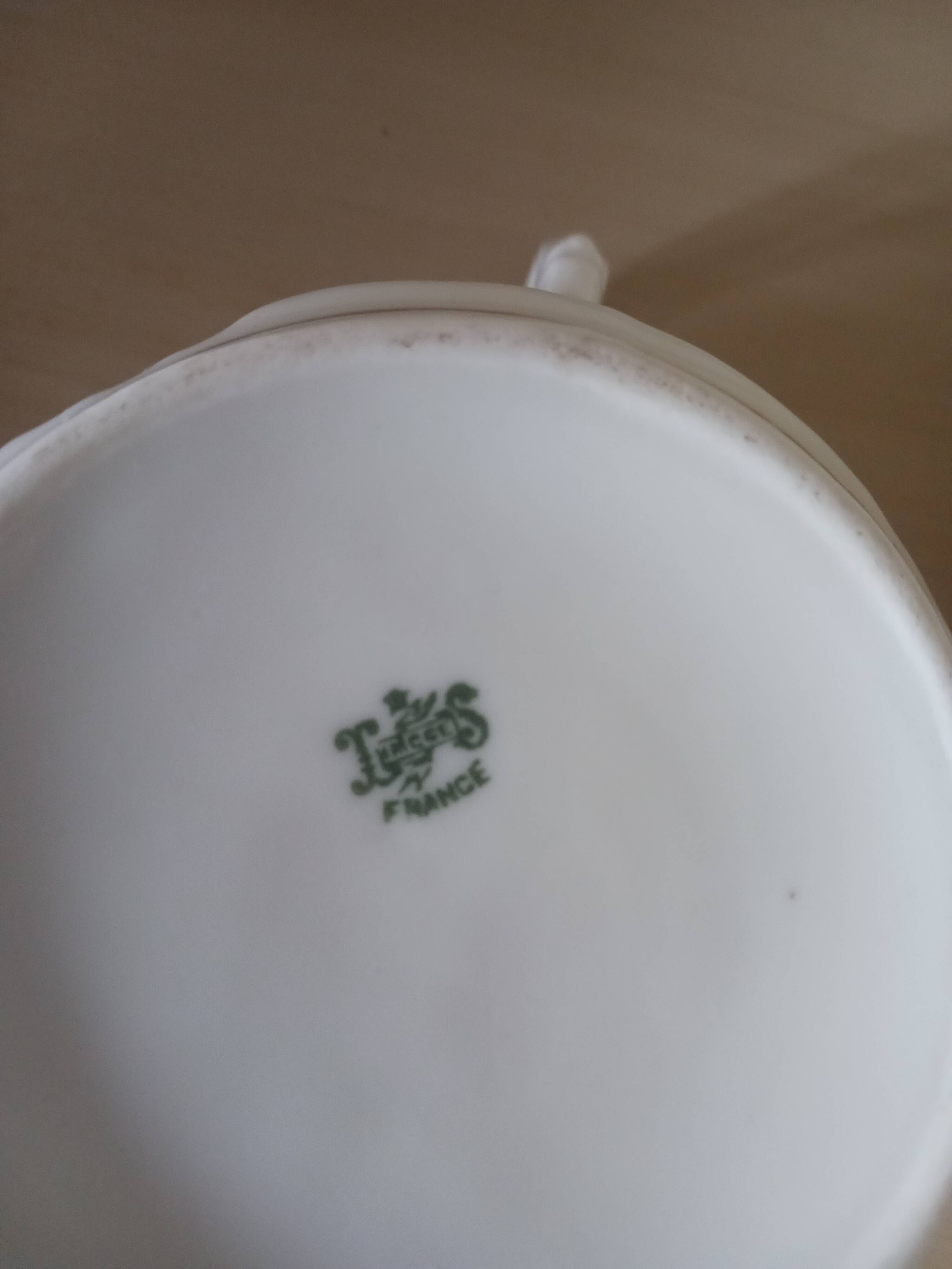 Antique porcelain sugar bowl, late 19th century.