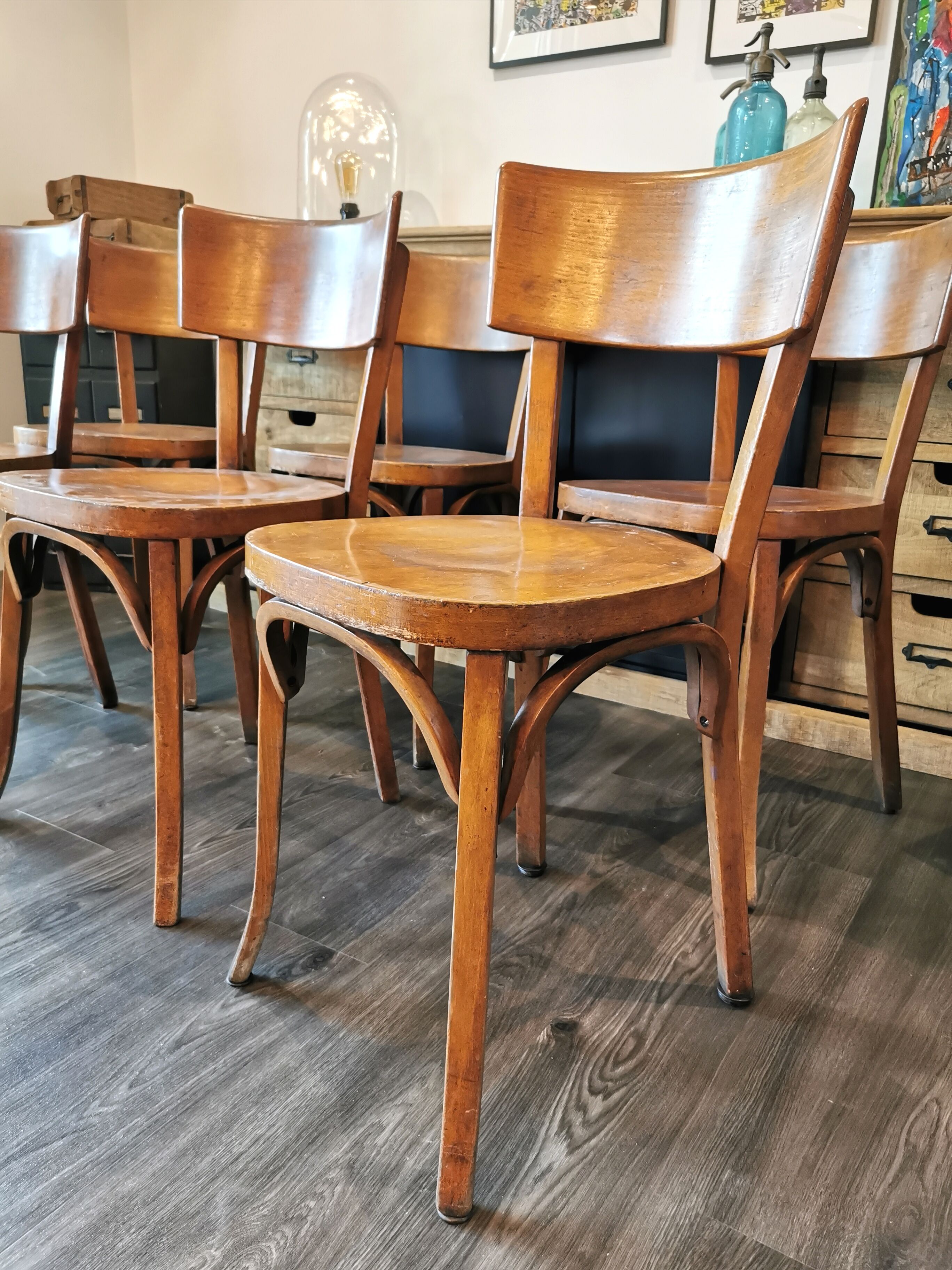 Série de 6 chaises bistrot Baumann