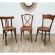 3 wooden bistro chairs