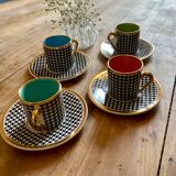 Set of 4 vintage cups Pralognan de Salins
