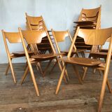 Series of stackable chairs Hiller sleek design Scandinavian look