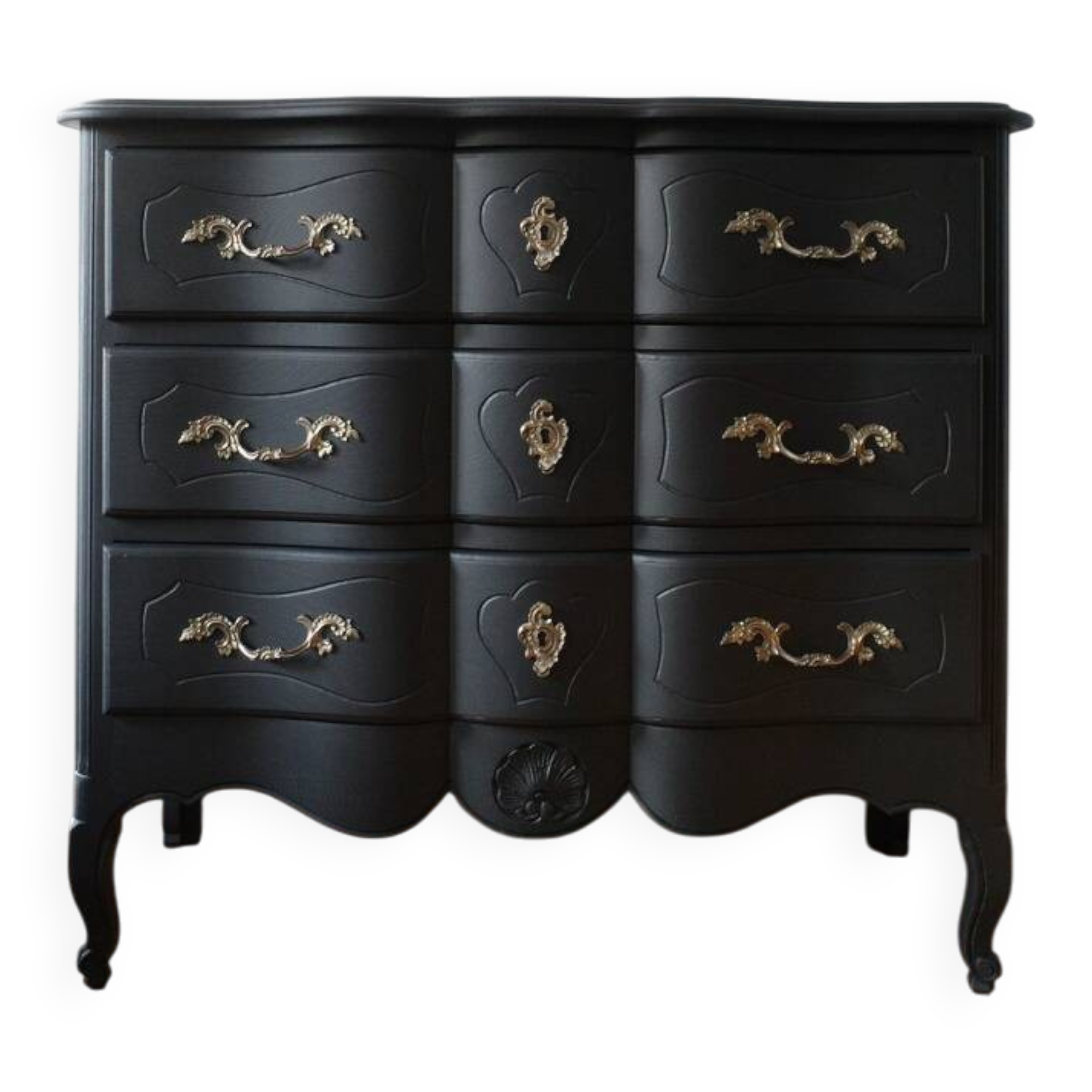 Vintage black chest of drawers