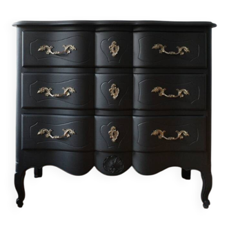 Vintage black chest of drawers