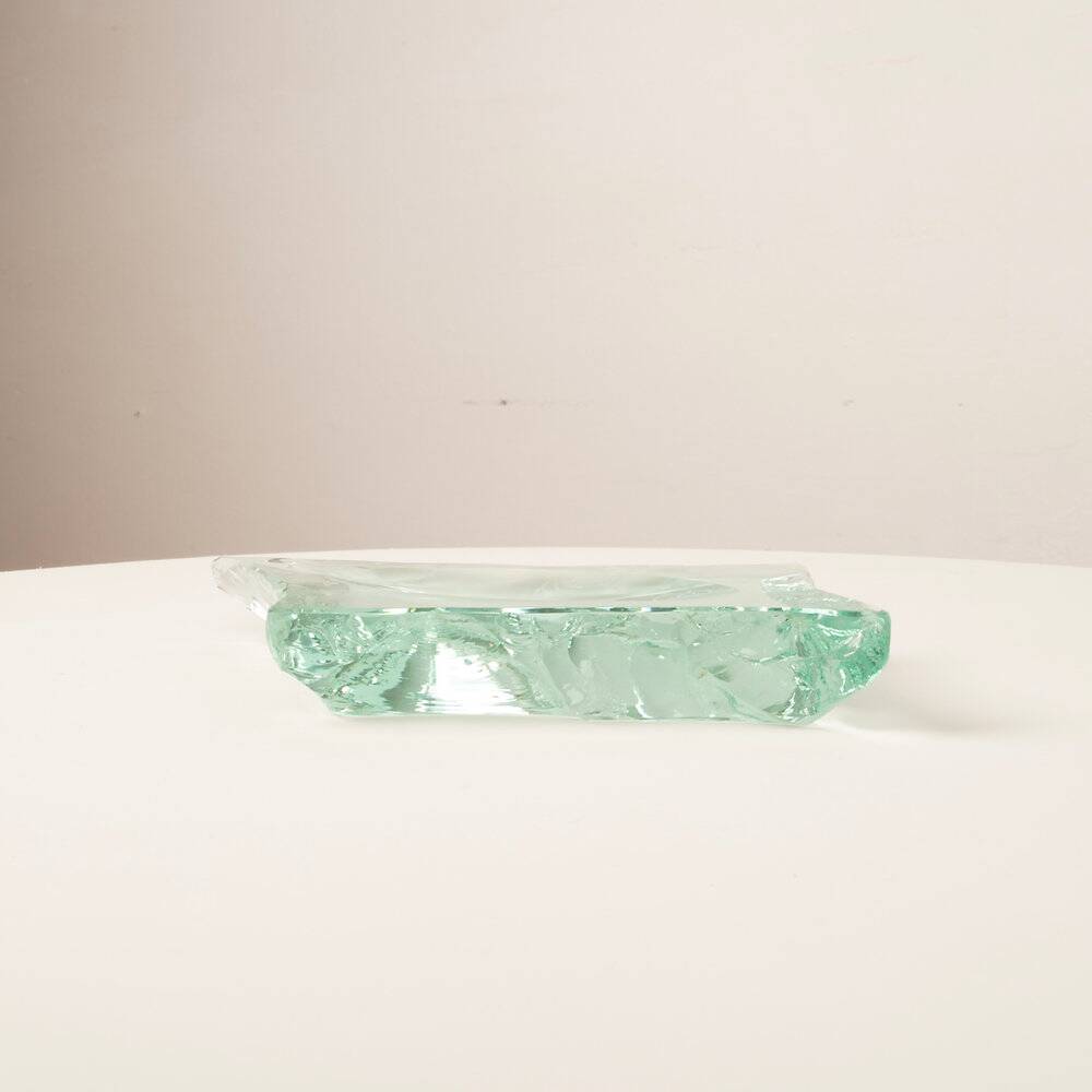 Solid crystal ashtray Fontana Arte Italy 1950s