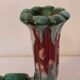 Candlestick two branches of longwy 60's ceramic