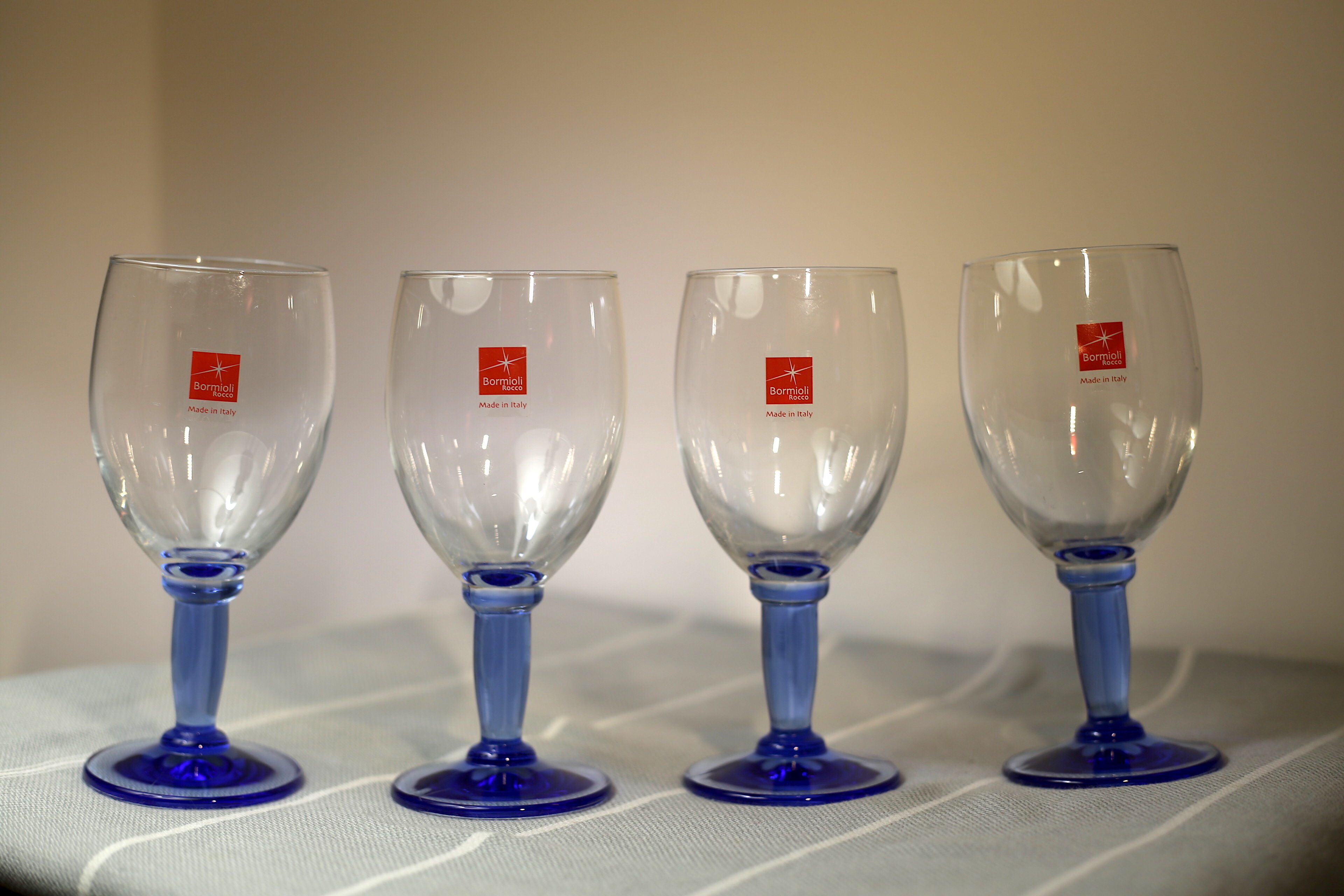 Blue-footed glasses "Made in Italy" Bormiolli Rocco