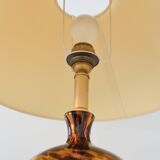 Vintage Art Deco blown glass and porcelain ball lamp (Numbered)