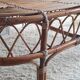 Banquette en rotin et osier circa années 60