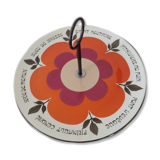 Vintage cheese platter 1970, signed Gien France, Harmony collection for Marie-Pierre Boitard.