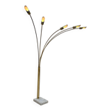 5-light gold floor lamp, 70s design