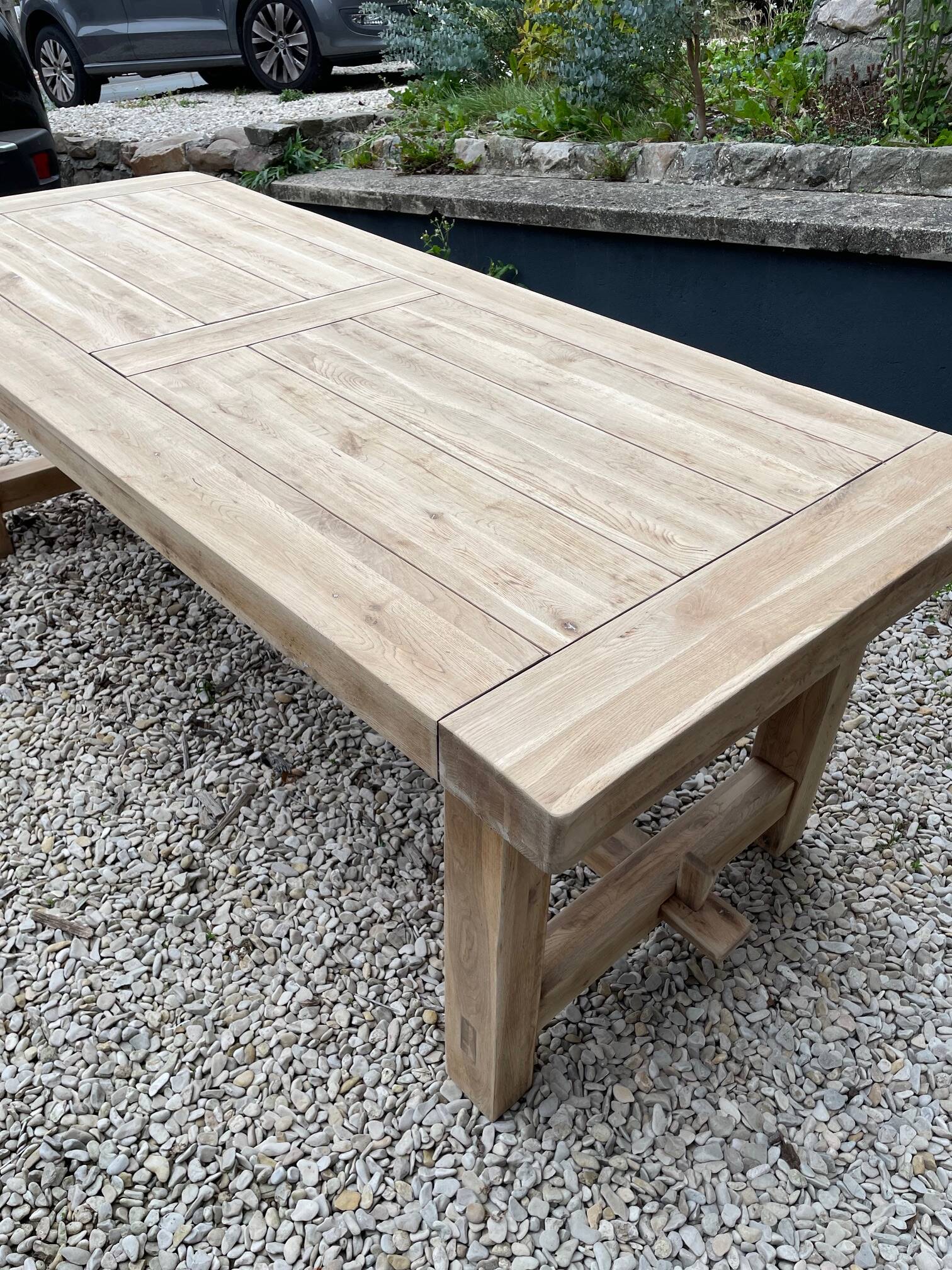 Solid oak farmhouse table