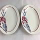 Ramekin x 2 Oval dish Old Model Iris Fleurs French manufacture signed Sarreguemines