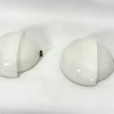 Rare Set of two Glass and brass Mania sconces by Vico Magistretti for Artemide. Italy 1960s