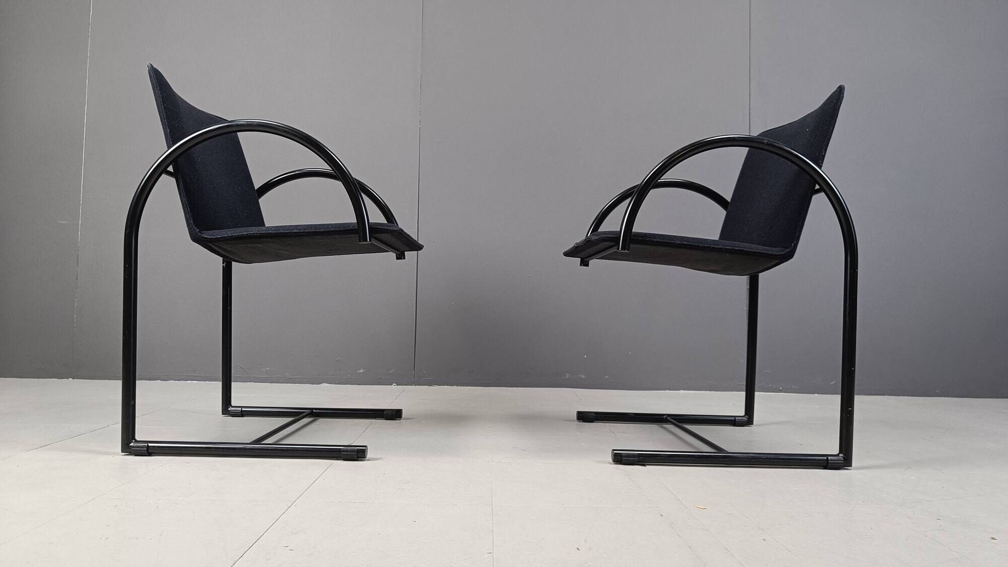 Vintage cirkel chairs by Metaform, 1980s, set of 6