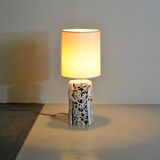 Sculptural table lamp with glazed ceramic structure, 1960s.