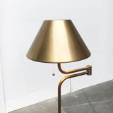 Lesan floor lamp in vintage German brass, Hollywood Regency style by Florian Schulz, 1970s.