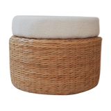 Fabric pouf buckle, end of sofa