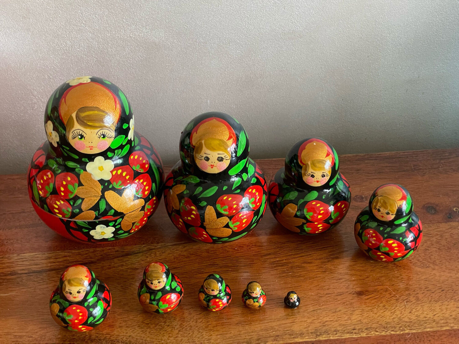 Série de 9 poupées Matriochka
