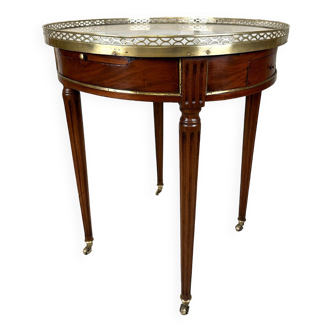 Louis XVI style mahogany hot water bottle table
