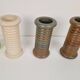 Vintage Scandinavian Ribbed Cylinder Vases, 1960s, Set of 3