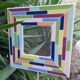 Miroir en marquèterie carrelage - 32x33cm