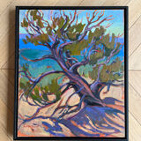 Cedar at high noon, Oil on canvas signed Leigh Gusterson