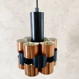 Werner Schou Pendant Lamp Made Of Copper And Black Lacquered Metal - Scandinavian Mid-century - Vint