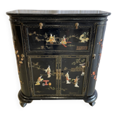 Lacquered Chinese bar cabinet