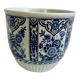 Vintage flowerpot 'delft blue'