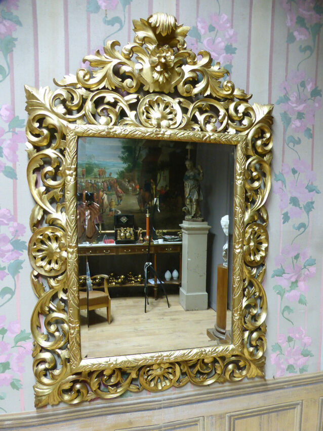 Mirror wooden gold XIX