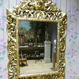 Miroir en bois doré XIXème