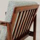 Pair two Lounge Chair Mid Century Modern Cuschion Bouclè upholstery