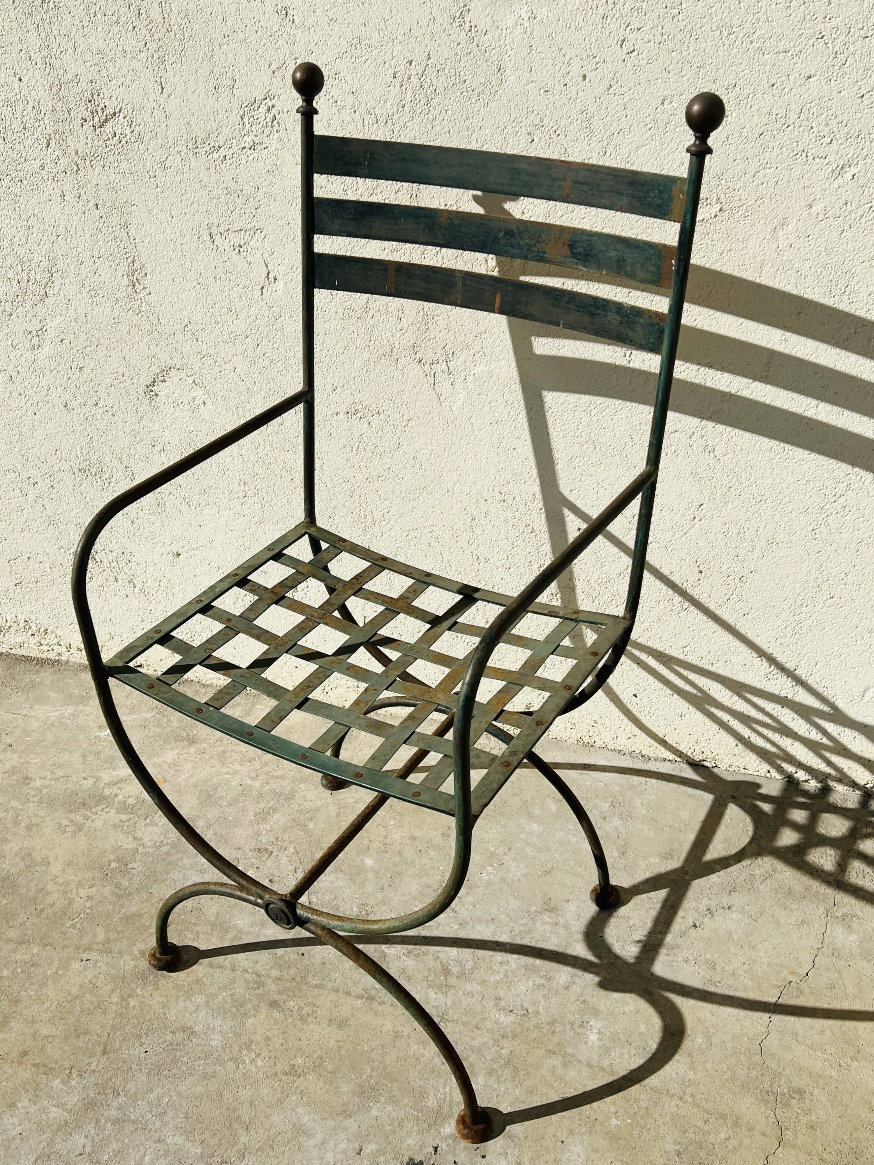 Wrought iron chairs and armchairs