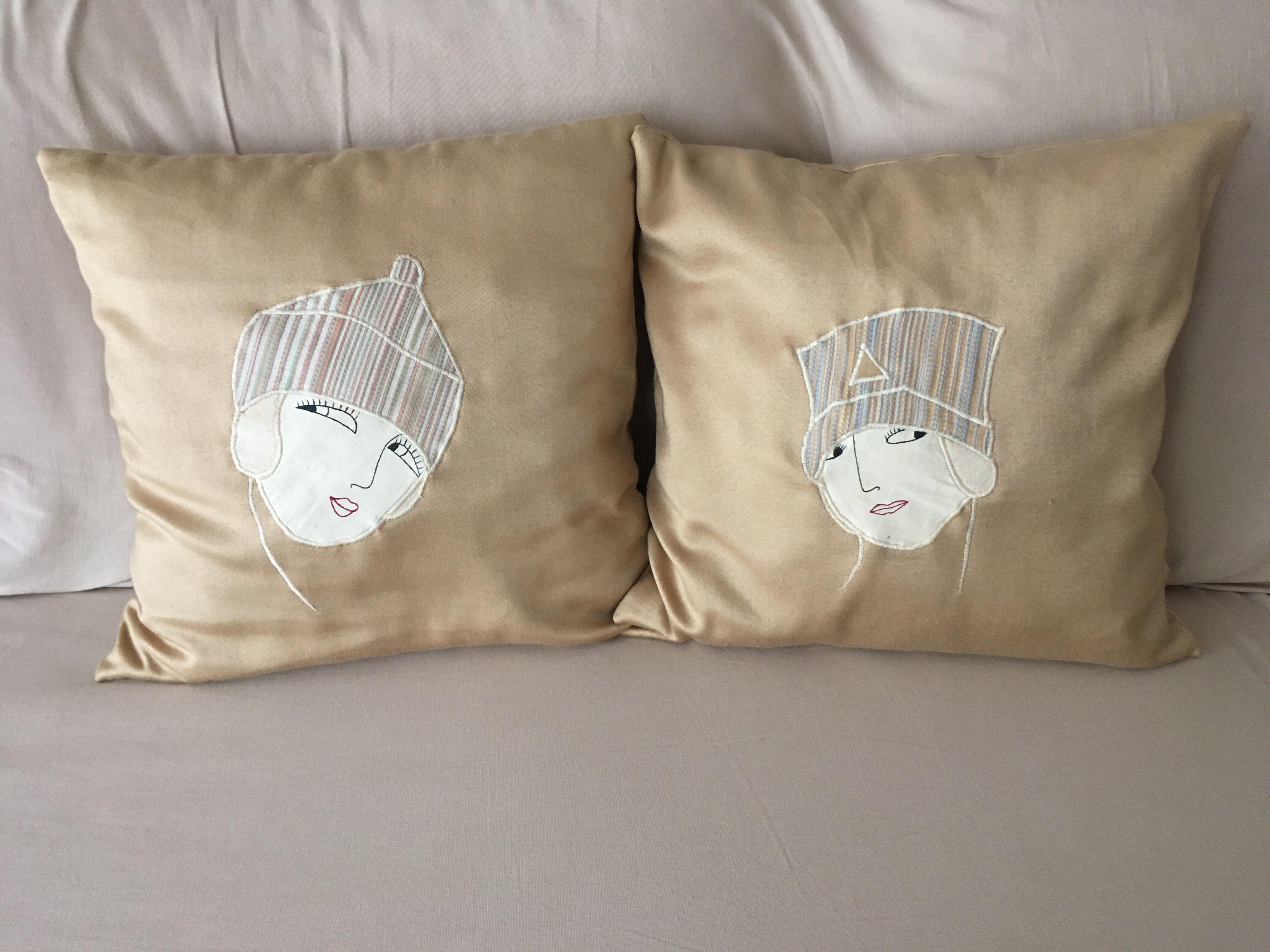 Two Art Deco cushions