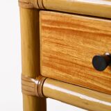 Vintage bamboo bedside tables