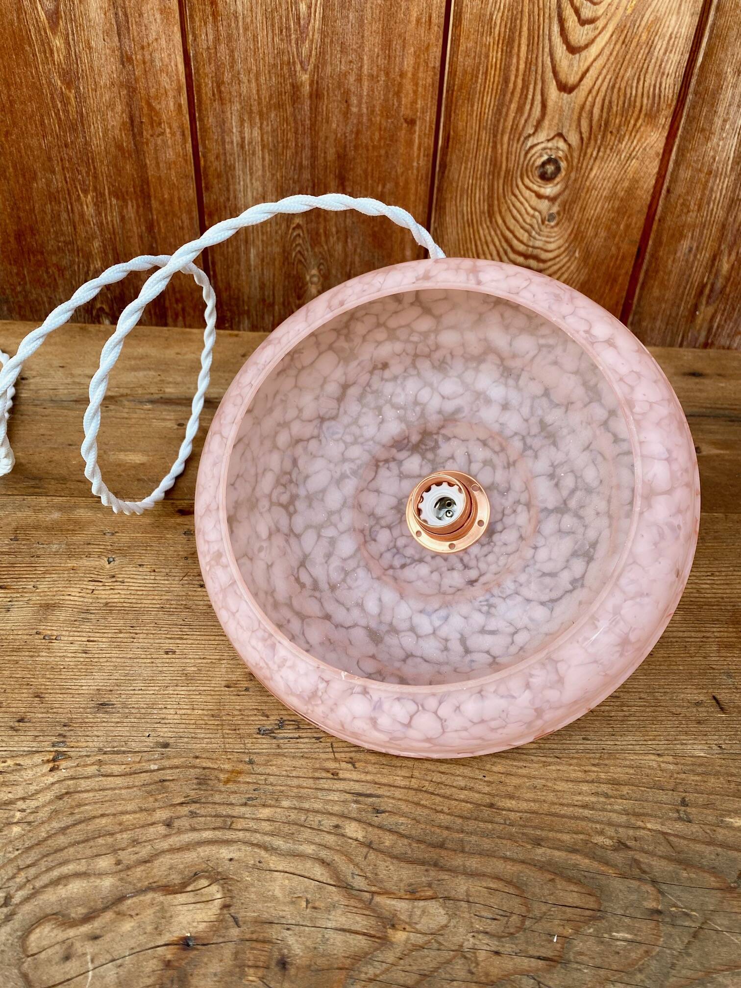 Pink Clichy glass lampshade pendant light